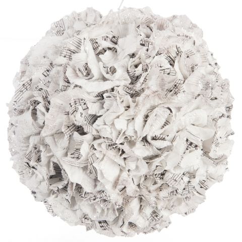 Подвесной шар "Музыкальные ноты" большой 18х18см