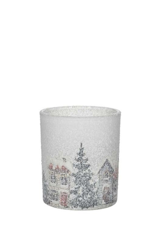 Подсвечник "Снегопад" 7x8см