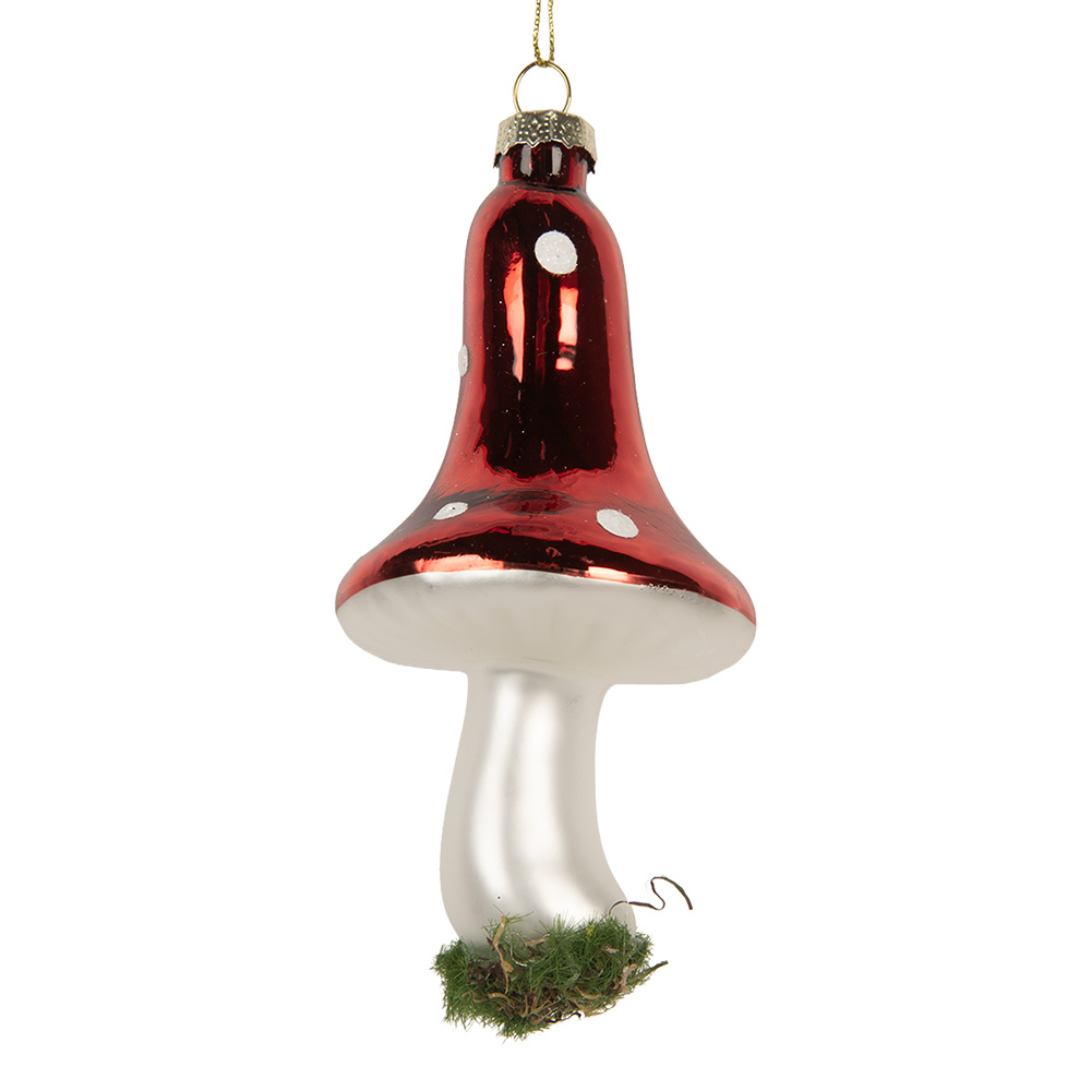 Елочное украшение "Мухомор"  6x12см