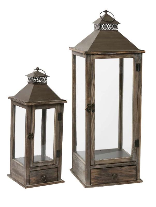 Набор из 2-х подсвечников "Бертран" 20х20х52,5см/28х28х78см