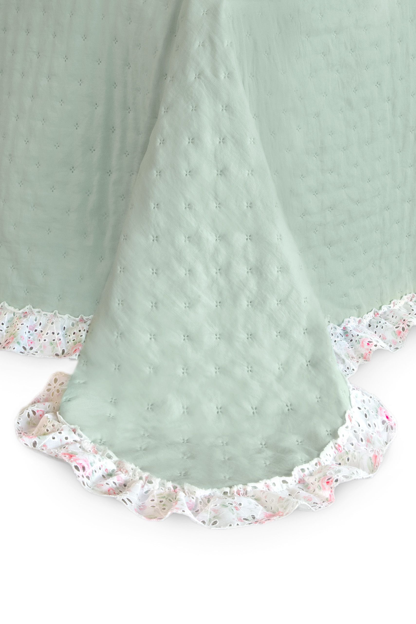 Покрывало 2-спальное  "Флуриш" ЗЕЛЕНОЕ 260x260см