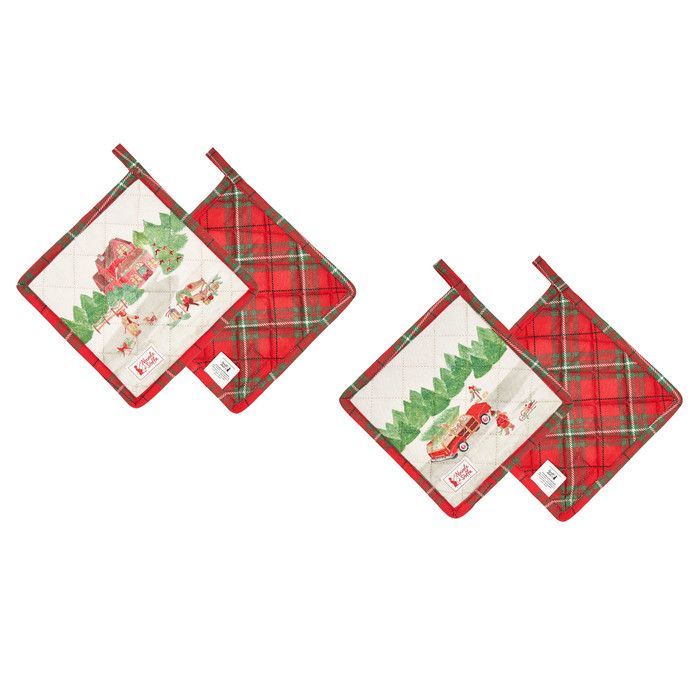 Прихватка "Рождественская открытка" в ассортименте 18x18см