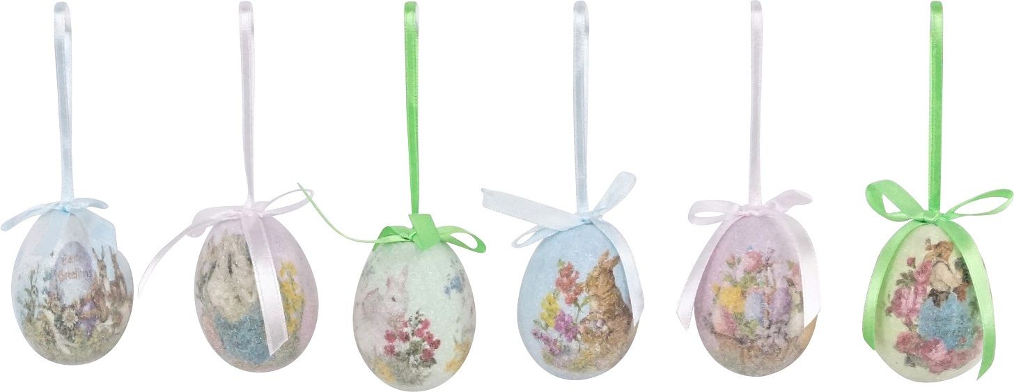 Подвесной декор "Яйцо" в ассортименте ø4x6см
