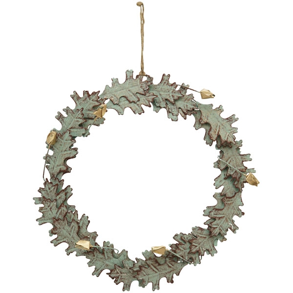 Венок декоративный "Дубовые листья"  30x2x30см