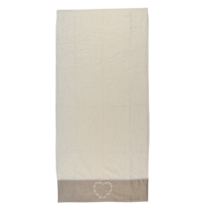 NT0104 Полотенце "Гелсо" большое кремовое 90x140см