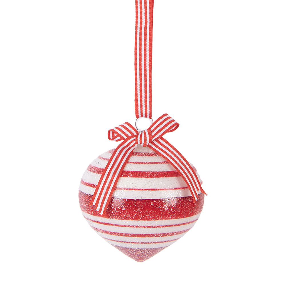 Елочное украшение "Луковка с бантиком" Ø 8x8см