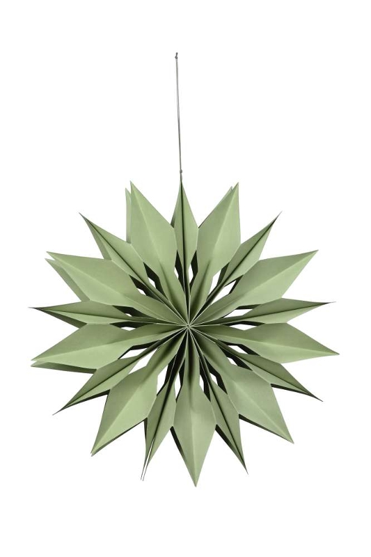 Декор подвесной "Звезда" зеленая большая D50см + 18см подвес