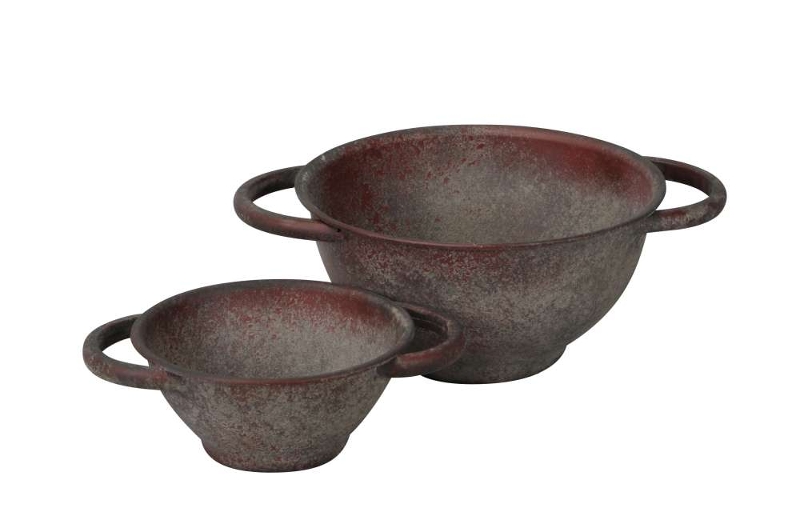 Набор из 2-х кашпо "Котелки" D21xH10см / D27xH13см