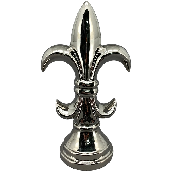 Декор "Королевская лилия" серебро малая 11x7x19,5см