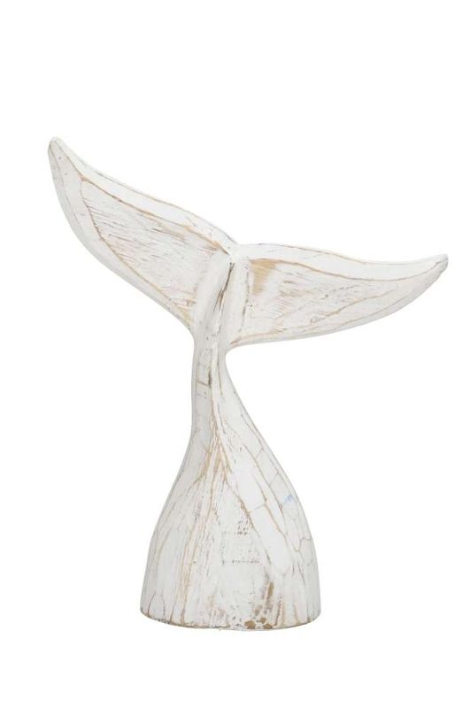 Декор "Хвост кита" белый 25x6x30см