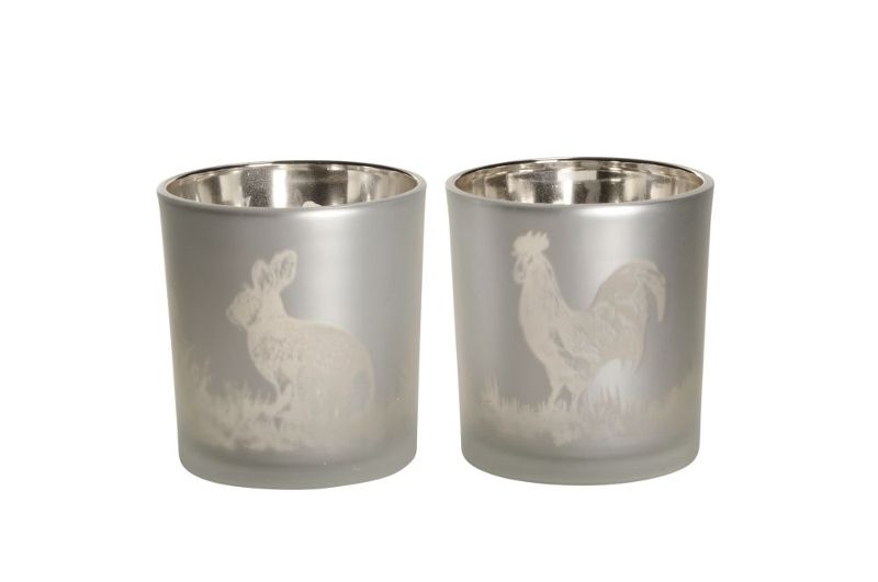 Подсвечник "Кролик/Петух" в ассортименте 7,5x8см