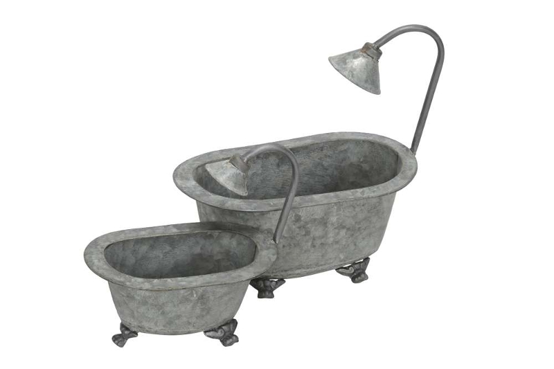Набор из 2-х кашпо "Ванна" 20x13xH20см/27x16xH27см