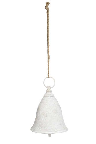 Декор подвесной "Колокол" большой кремовый антик D18,5xH22см + 30см подвес