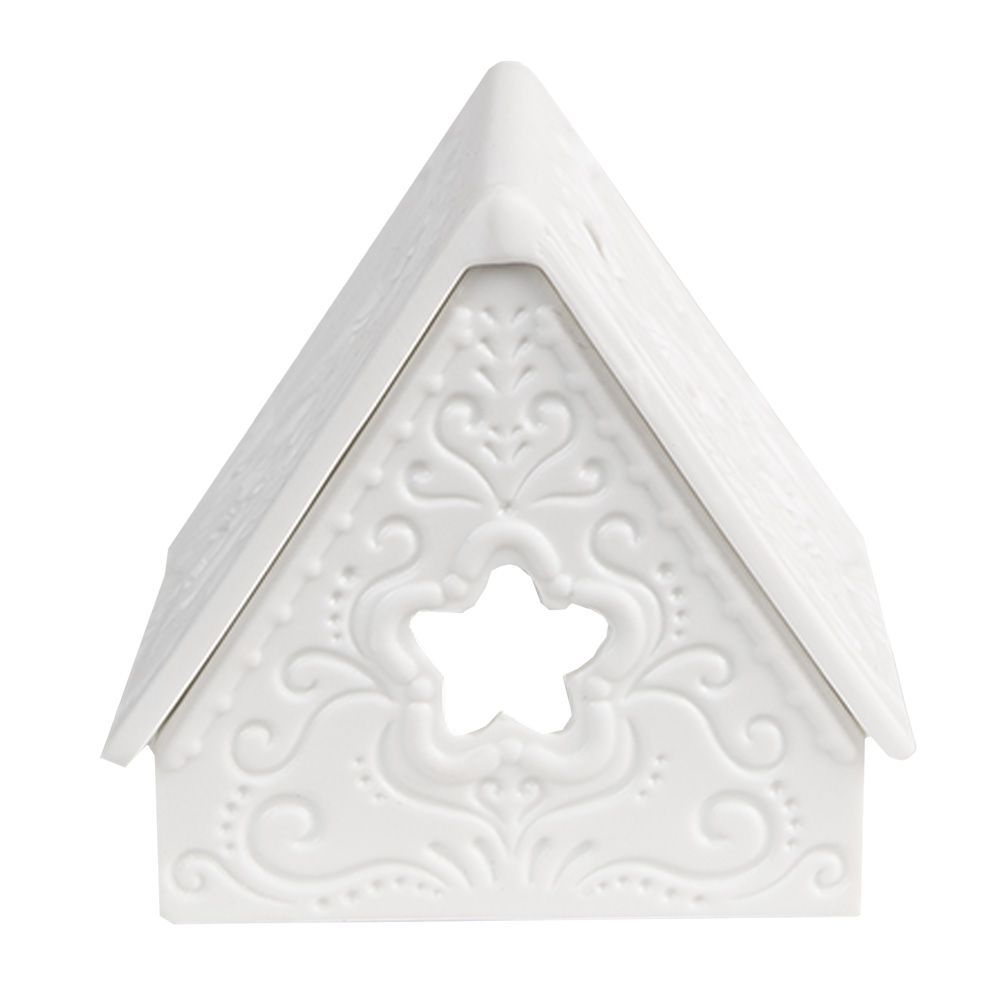Подсвечник "Белый домик-сова" 8x7x7 см