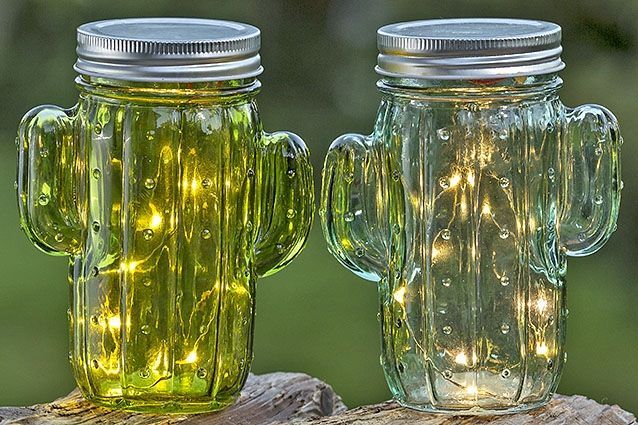 Светодиодный подсвечник "Кактус" в ассортименте 11х11х15см