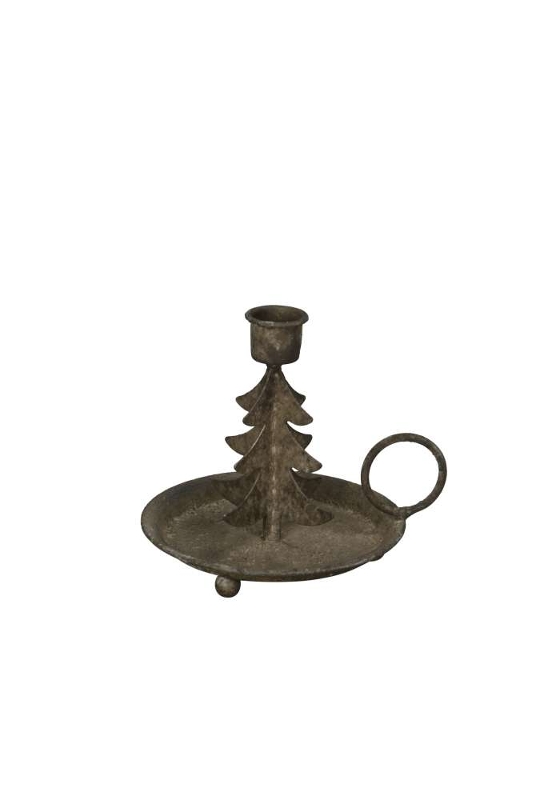 Подсвечник с ручкой "Елка" 15x12,5xH12см