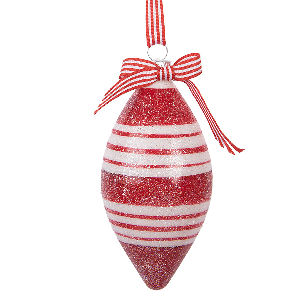 Елочное украшение "Пика с бантиком" Ø 6x13см