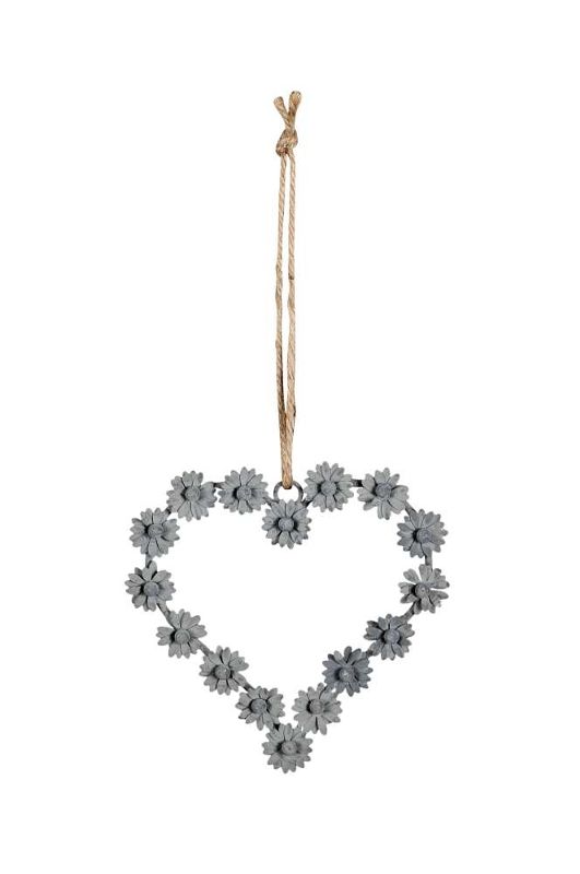 Декор подвесной "Цветочное сердце" 14x14см + 12см подвес