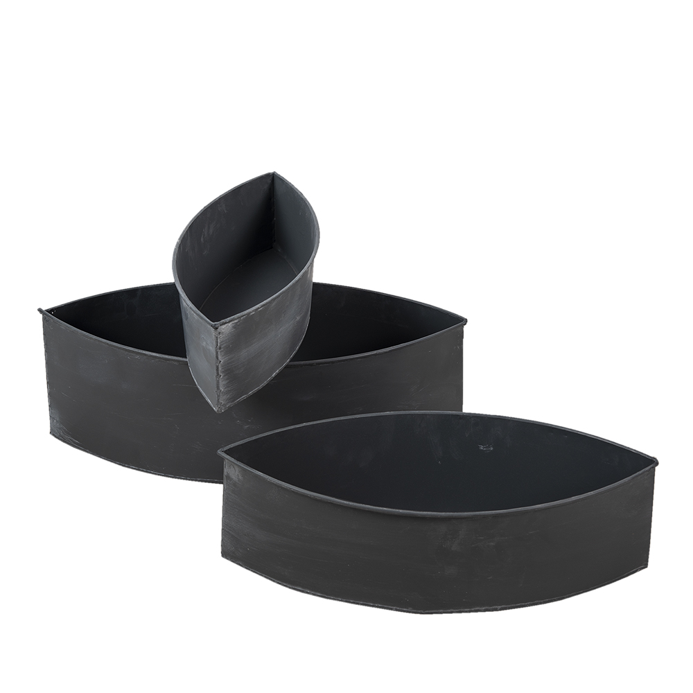Набор из 3-х кашпо "Лодки" 55x21x17/ 50x19x15 / 46x16x12см