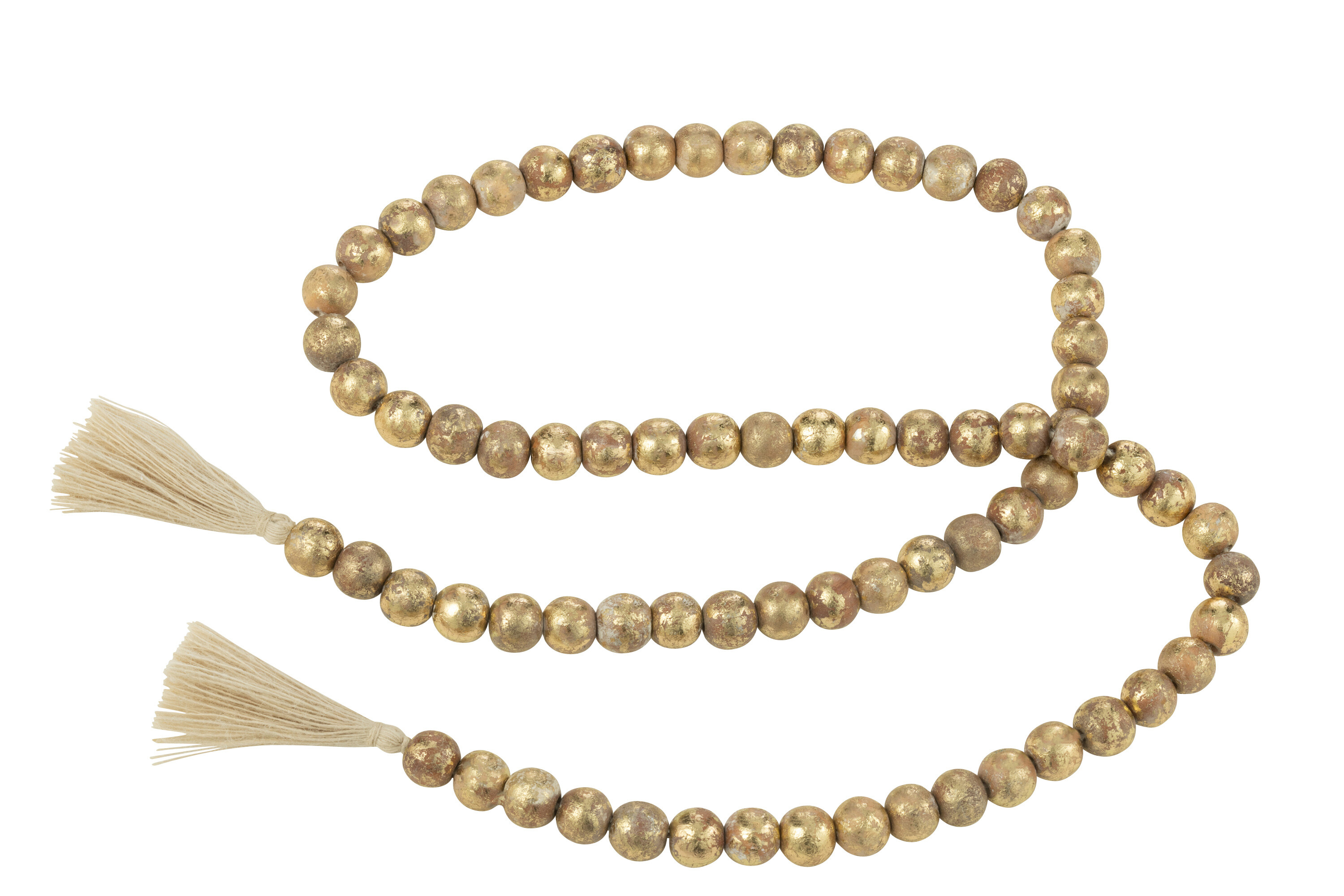 Гирлянда декоративная "Бусы" античное золото 180x2,5x2,5см