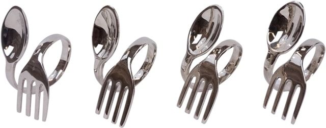 Набор из 4-х колец для салфеток "Приборы" 12x1,5х4см