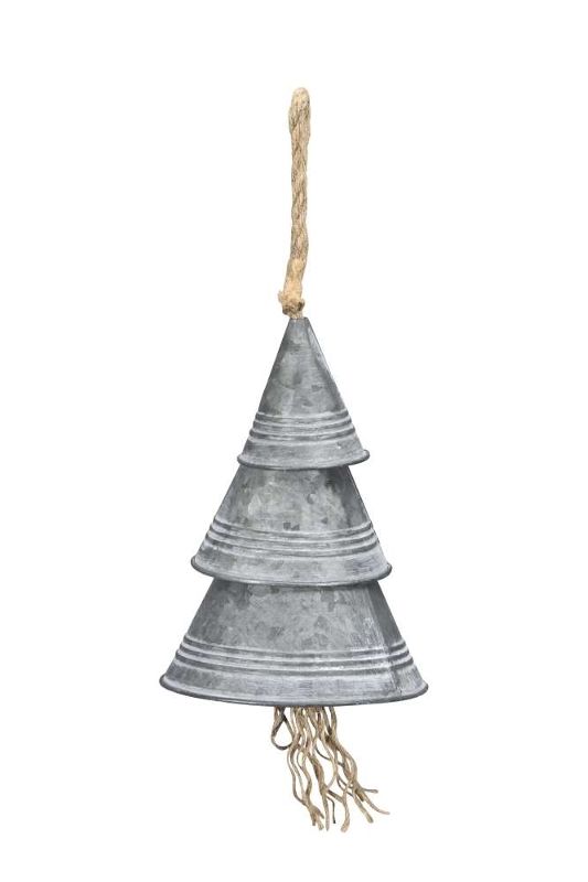Подвесной декор "Колокол-елка"  15,5x22см + 10см подвес