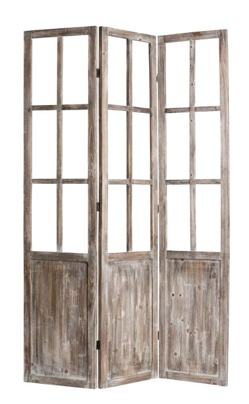 Ширма декоративная коричневая 120x2,5x179см