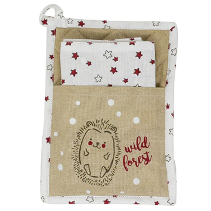 Набор прихватка+кухонное полотенце "Лес" 50x70 см