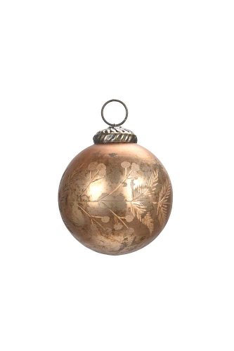 Елочный шар "Медный антик" D8xH9см