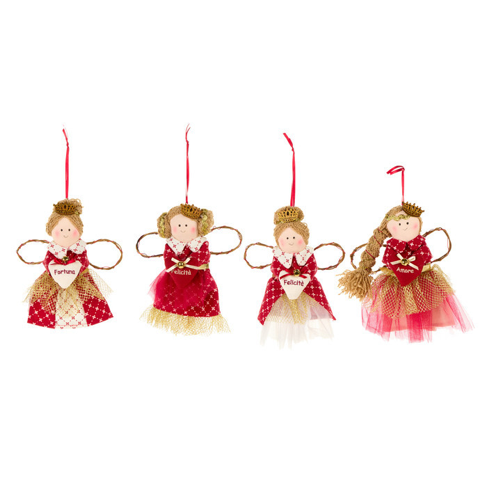 Декор подвесной "Ангел с пожеланиями" в ассортименте H 20 см