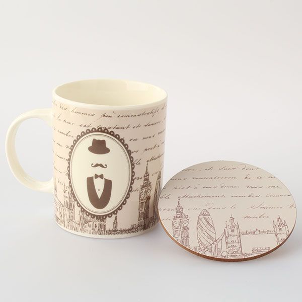 Бокал с подставкой под горячее "Месье" 10х8х11,5см (360ml)