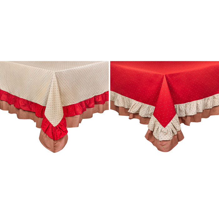 Скатерть с воланами "Однажды" в ассортименте 160х160см