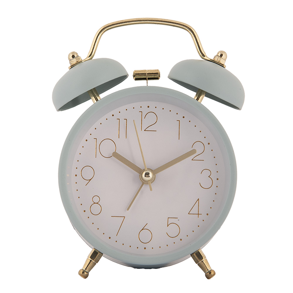 Часы настольные "Будильник" голубые 10x6x12 cm / 1xAA
