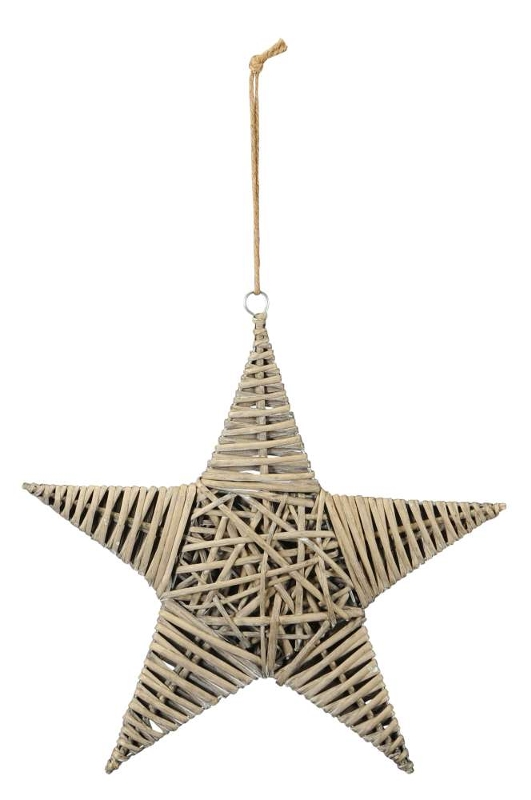 Декор подвесной "Плетеная звезда" 40x3xH40см + 17см подвес