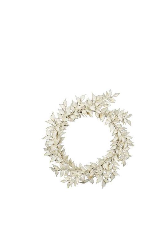 Венок белый малый 23см