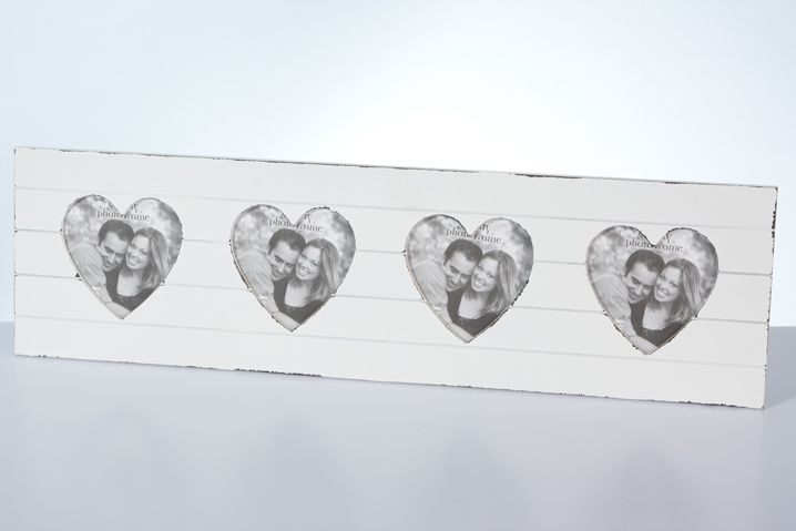 Фоторамка-коллаж на 4 фото "Сердце" 17х1,5х60см