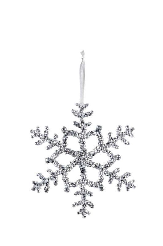 Декор подвесной "Снежинка" 20см + 7см подвес