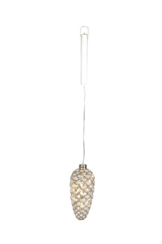 Елочное светодиодное украшение "Шишка" 6,5х15см 10LED