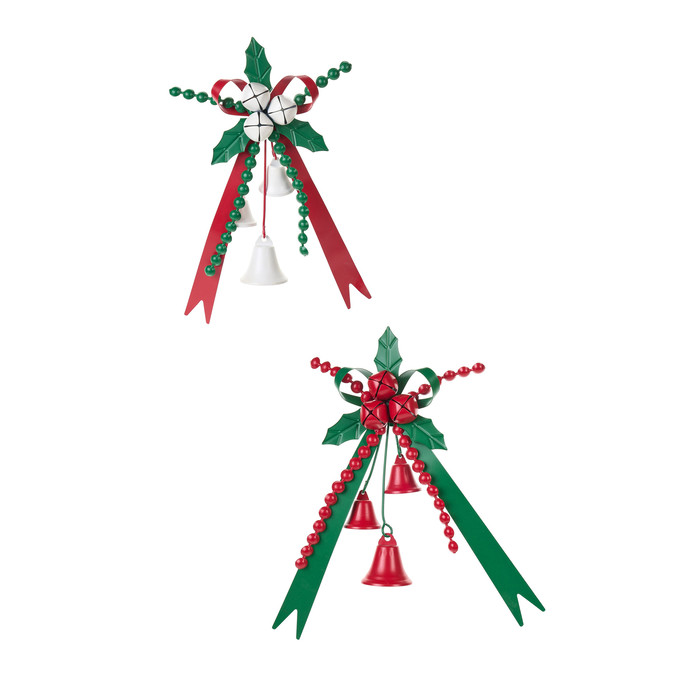 Декор подвесной "Колокольчики на ветке омелы" в ассортименте 36x6,5x42см