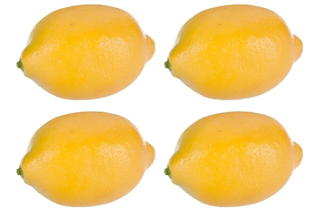 Набор из 4-х шт декор "Лимоны" желтые 45гр