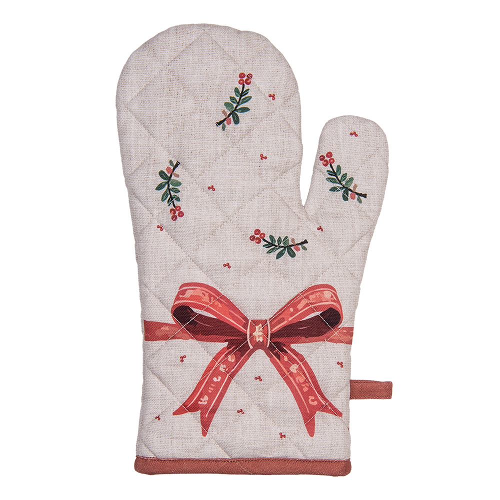 Прихватка-варежка "С Рождеством" 18x30см