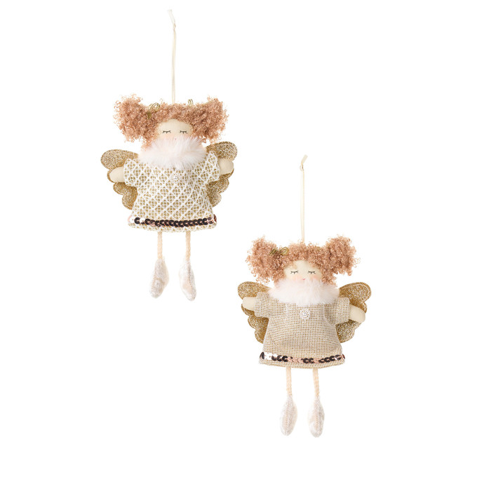 Декор подвесной "Золотой Ангел" в ассортименте 11x16,5см