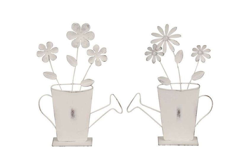 Декор "Лейка с цветами" в ассортименте 15x4,5x21,5см / 14,5x5x21см