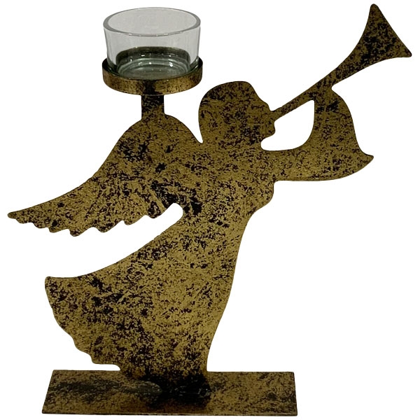 Подсвечник "Ангел с рожком" 22x5x24,5см