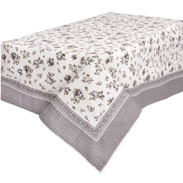 IRN04116 Скатерть "Розалина" серая 140x300см