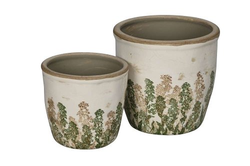 Набор из 2-х кашпо "Флоран" D12,5xH12см/ D16xH15,5см