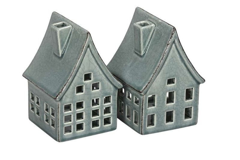 Подсвечник "Домик" в ассортименте 9x10x14см