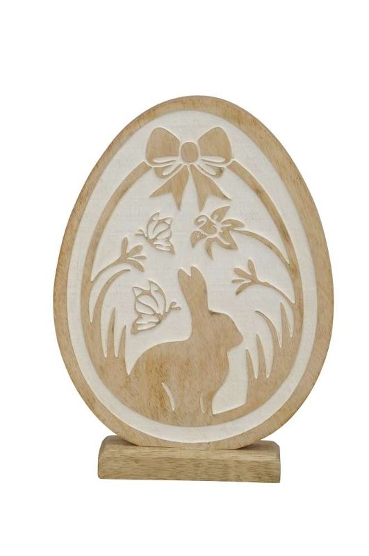 Декор "Яйцо с кроликом" 15,5x5x21см