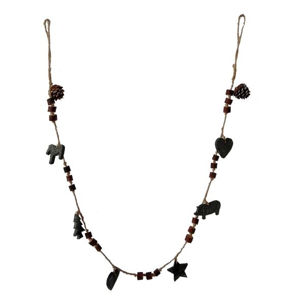 Гирлянда декоративная "Лошадка,елка,свинка,сердечко" 130см