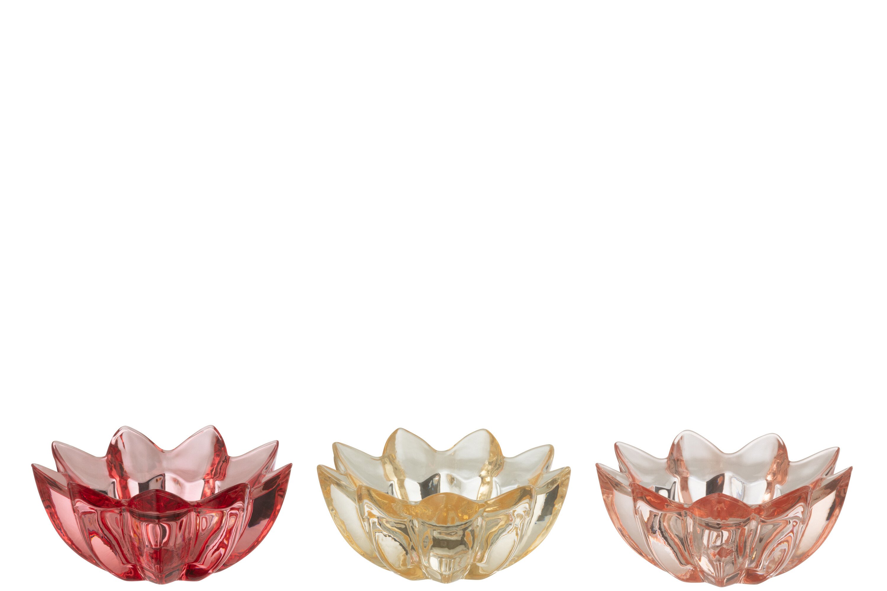 Подсвечник "Лотос" розовый в ассортименте 10,5x10,5x4,8см